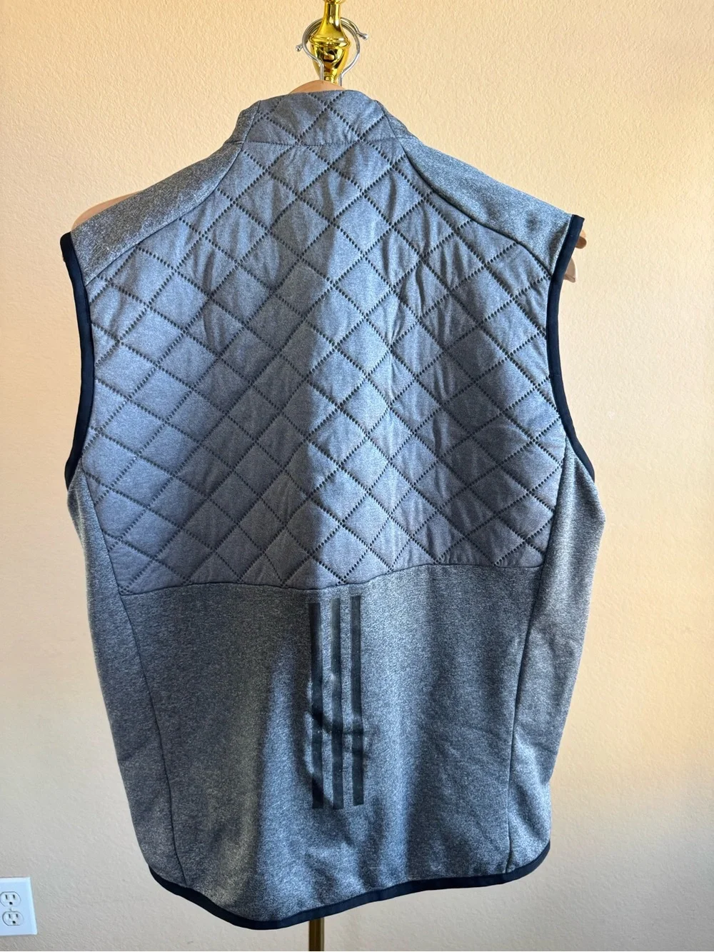 Adidas Golf Climaheat Quilted Vest Men’s M Gray/Blue